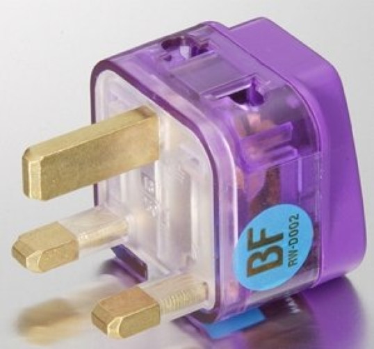 Travel Adapter Power Plug for US to KENYA UGANDA GHANA Purple [2-Ports + SURGE]
