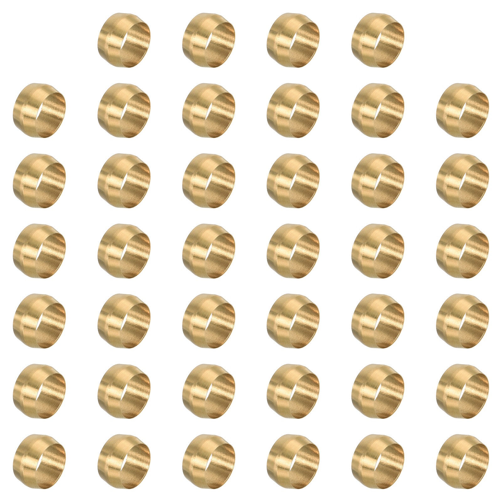 3/8" ID Brass Compression Sleeve Ferrules, 40 Pcs Brass Compression Fittings