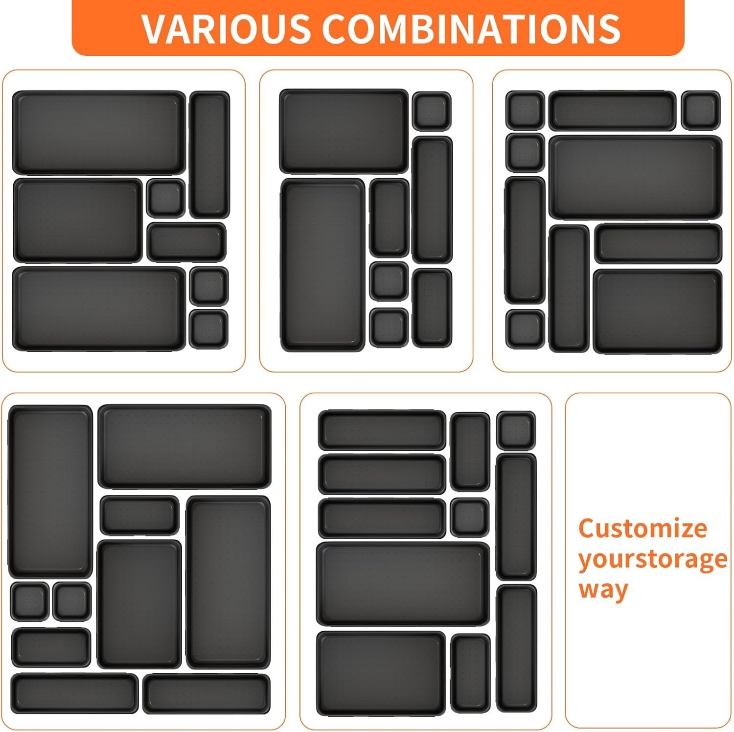 20 Pack Tool Box Organizer Trays - 5 Sizes for Ultimate Tool Storage Efficiency
