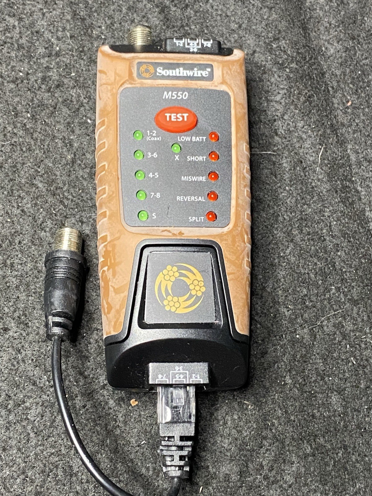 Southwire M550 Network Cable Tester RJ45 RJ11 Coax Wire Tester Tested Works