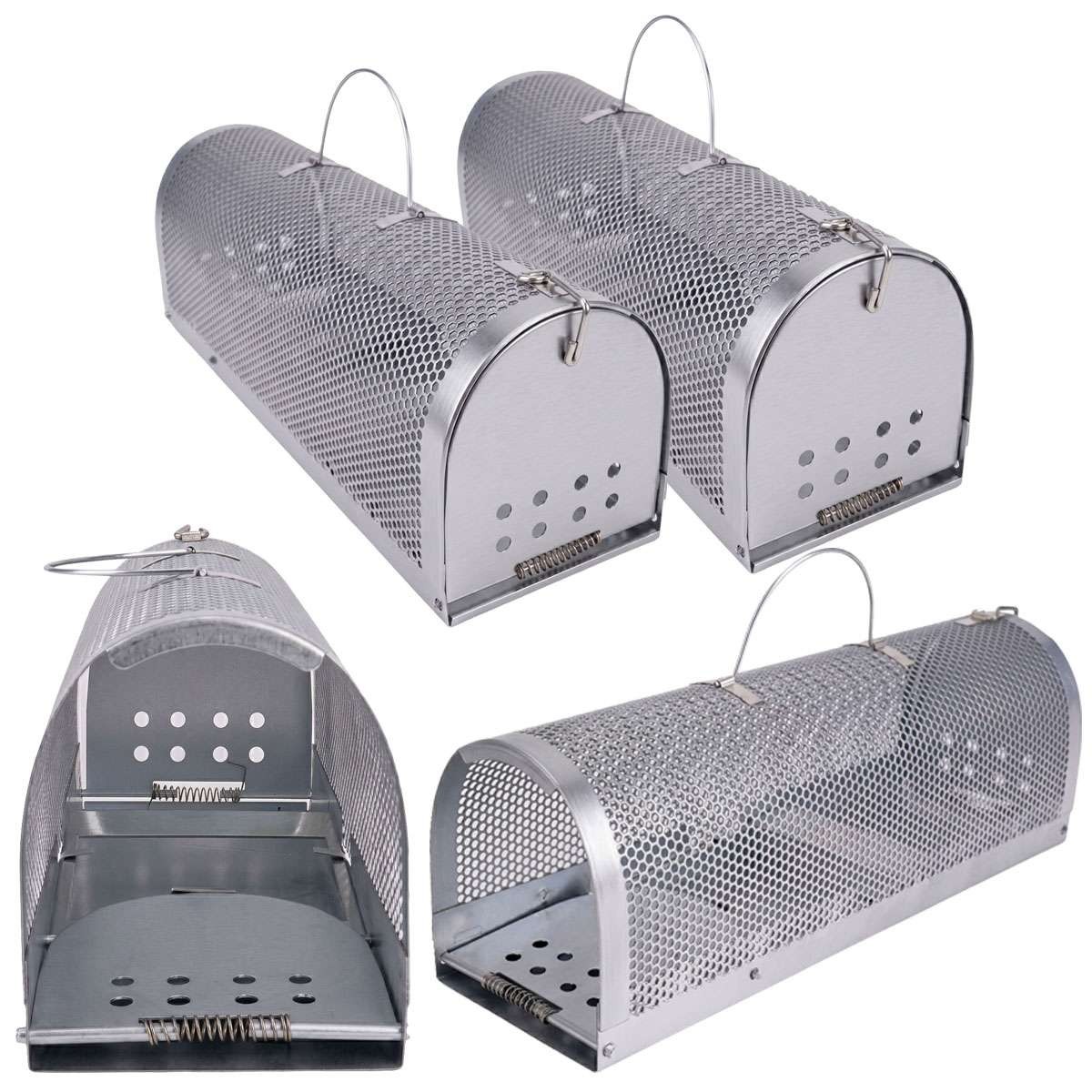 1/2/3 Pack Live Humane Cage Trap Squirrel Mouse Rat Mice Rodent Animal Catcher