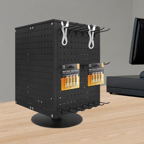 Pegboard Rotating Display Stand 4 Sided Spinning Peg Board Display Peg Board USA