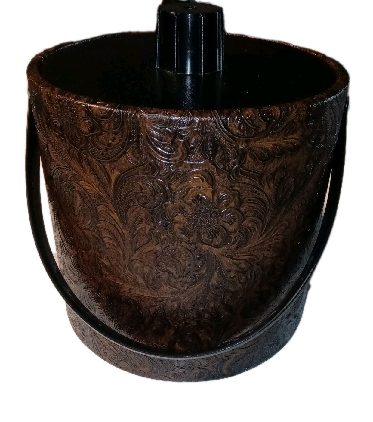 Vintage Irvinware Embossed Tooled 3 Quart Barware Ice Bucket Drinks Wine