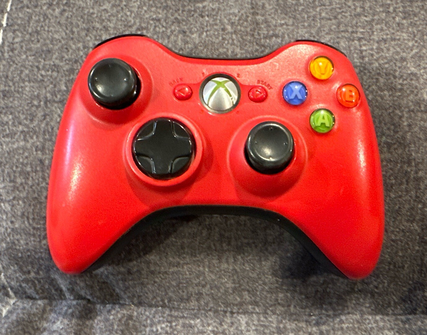 Official Microsoft Xbox 360 Red Wireless Controller! ~ Works Great! ~ Authentic!