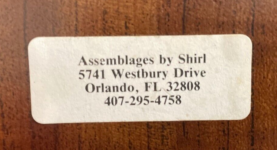 Vintage Assemblages by Shirl Hand Made Art Piece Computer Programmer Orlando FL