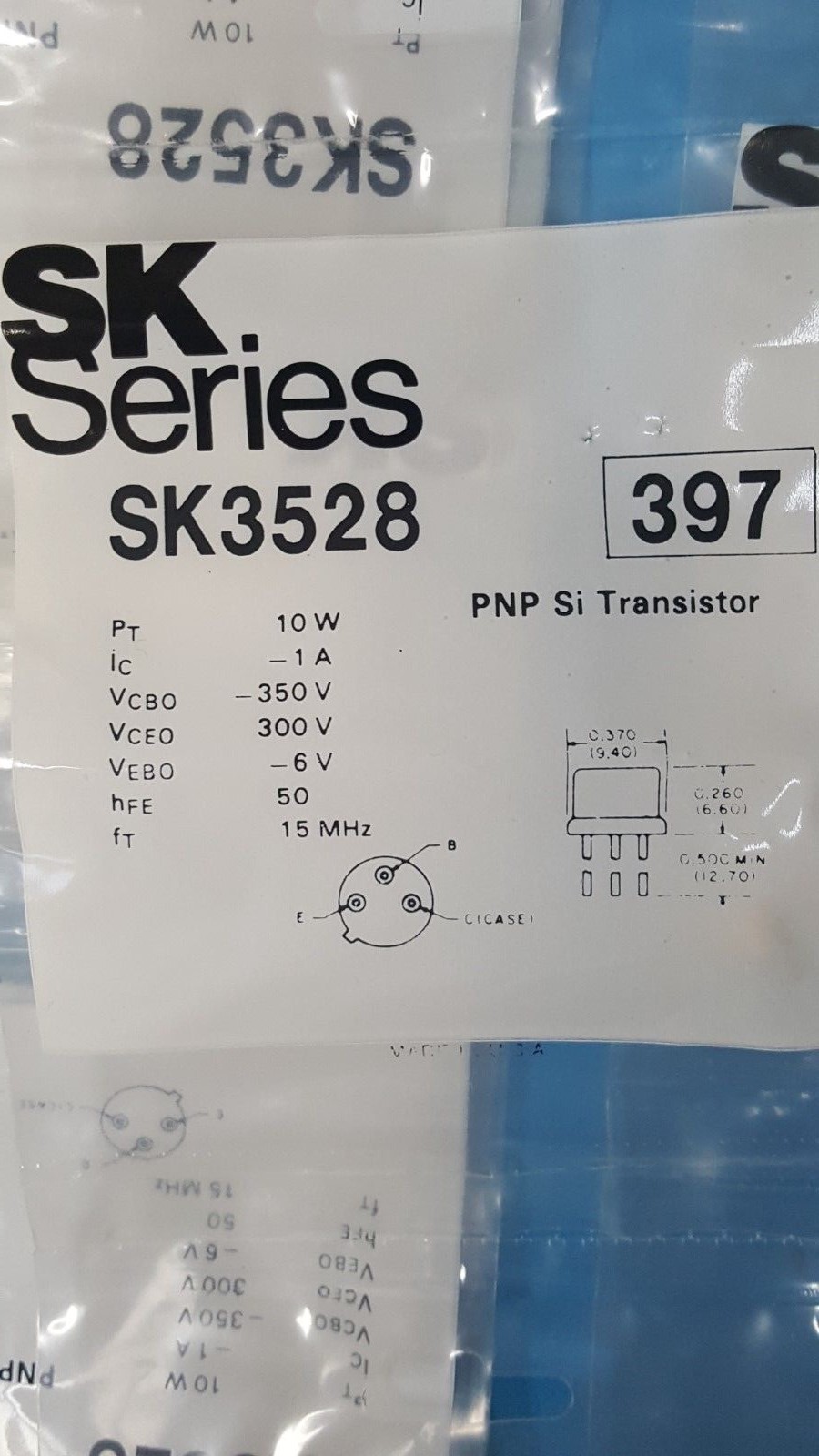 SK Series, SK3528, PNP Si Transistor, Lot of 10 Pcs