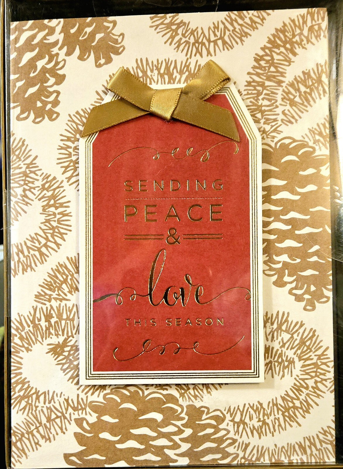 Anna Griffin Christmas Cards NEW Elegant 3D Boxed Set 10 Embellished Peace Love