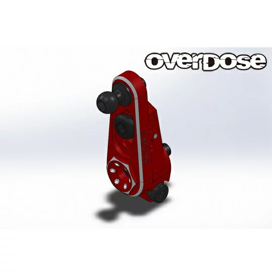 OVERDOSE JT Aluminum Direct Servo Horn Type2 Red/Sanwa, for KO OD3885