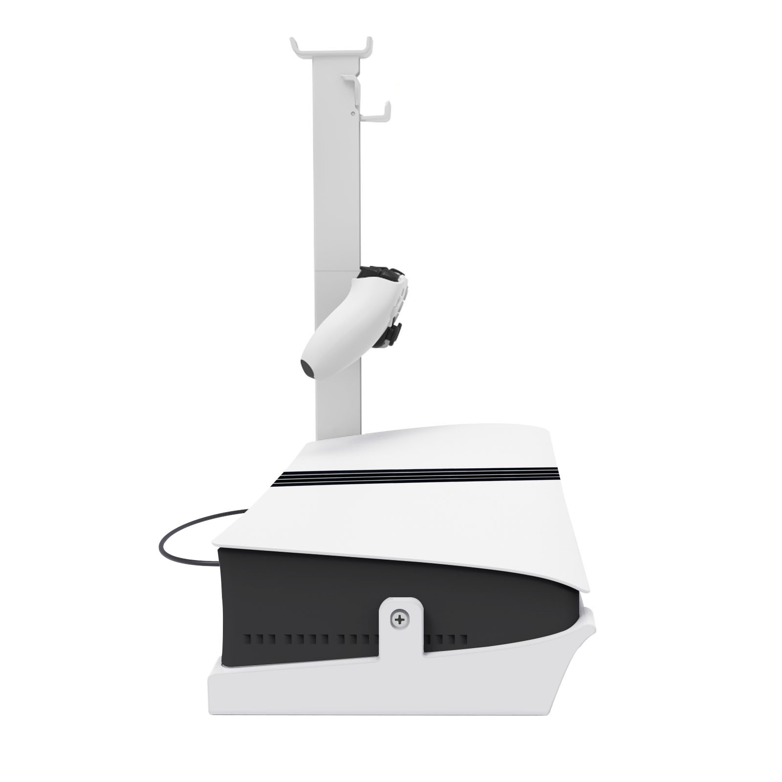 For PS5 pro/ slim Console Headset Cooling Stand Horizontal Mount w/ USB Charging