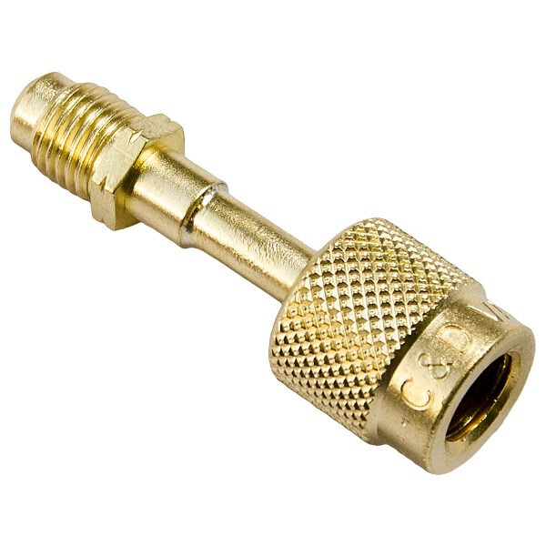 CD2046-LH 1/4" Hose Adapter for A2L Refrigerant Tanks - Female LH to Male RH