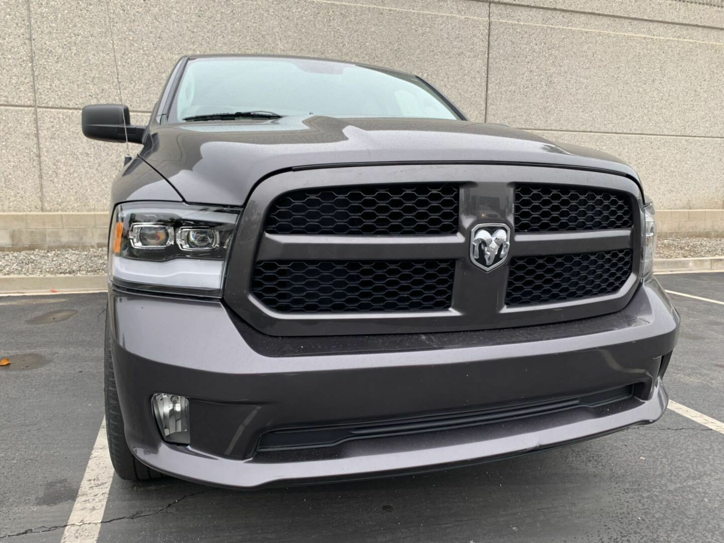 For 2009-2018 Dodge Ram 1500 2500 3500 Black LED DRL Dual Projector Headlights