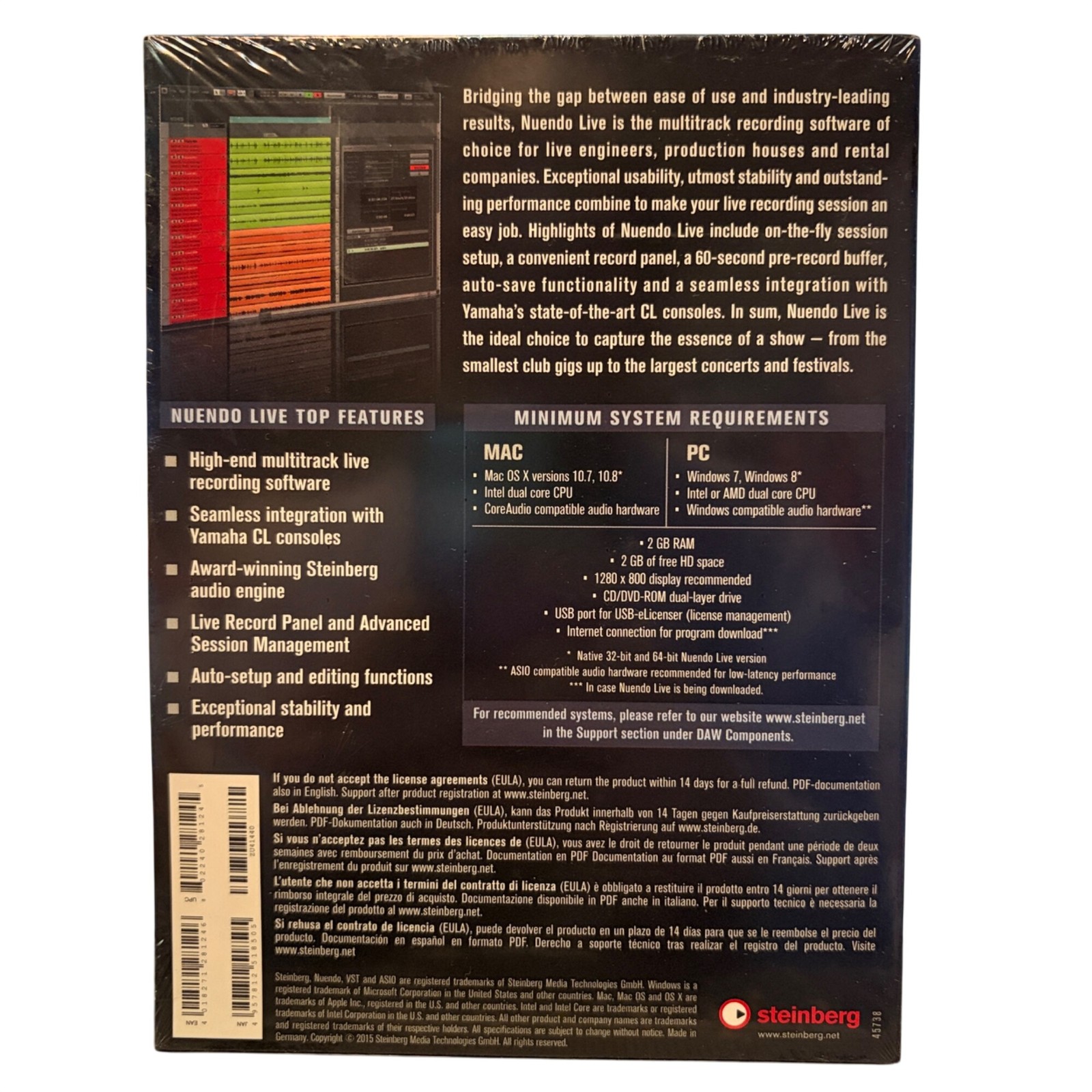 Steinberg Nuendo Live Advanced Multitrack Recording Software For Mac & PC