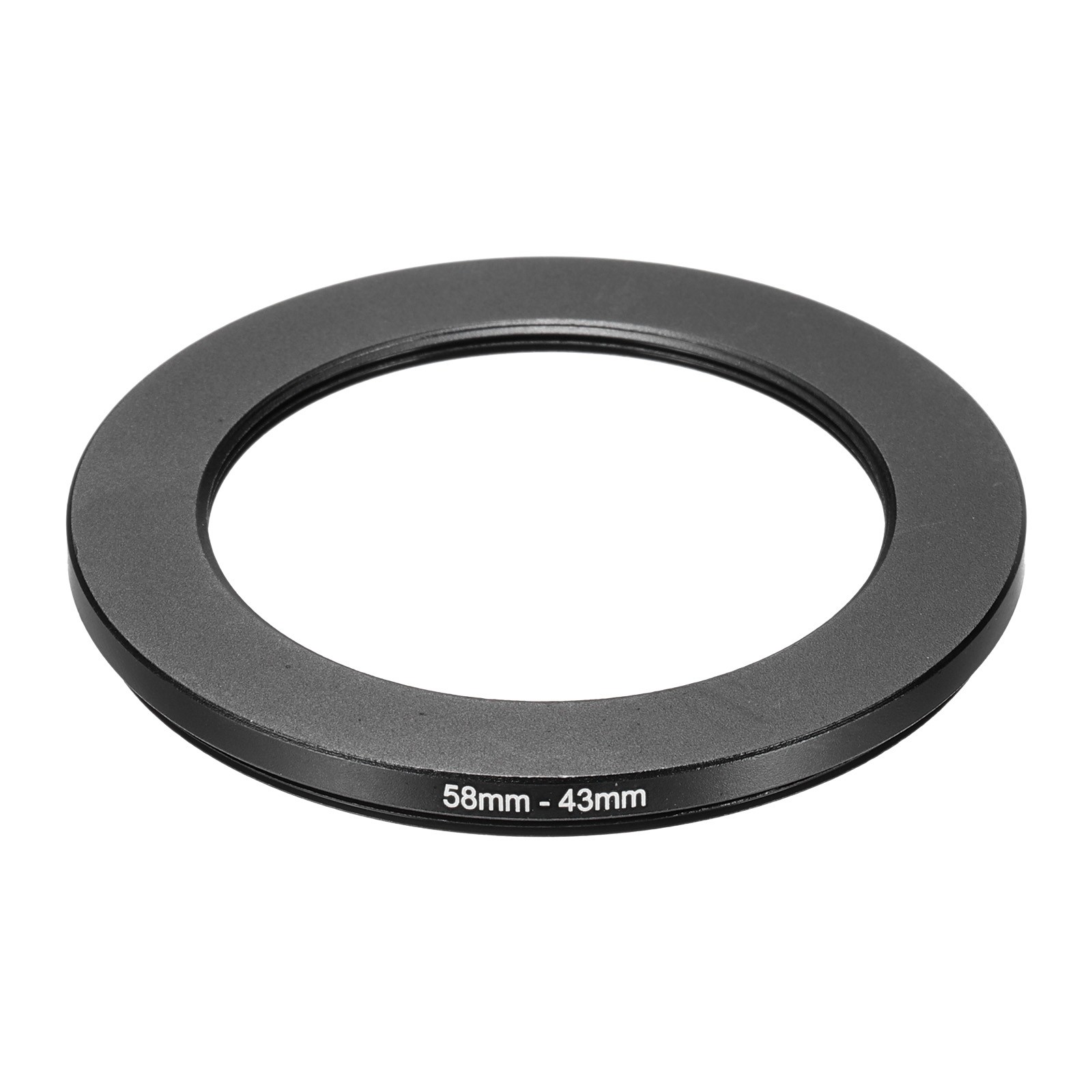 58mm Male 43mm Female Step Down Ring Adapter for ND IR DSLR Lenses, Black