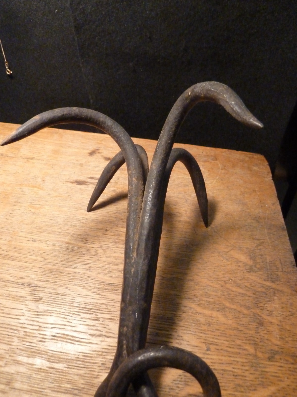 Large 4 Prong Steel Grappling Hook