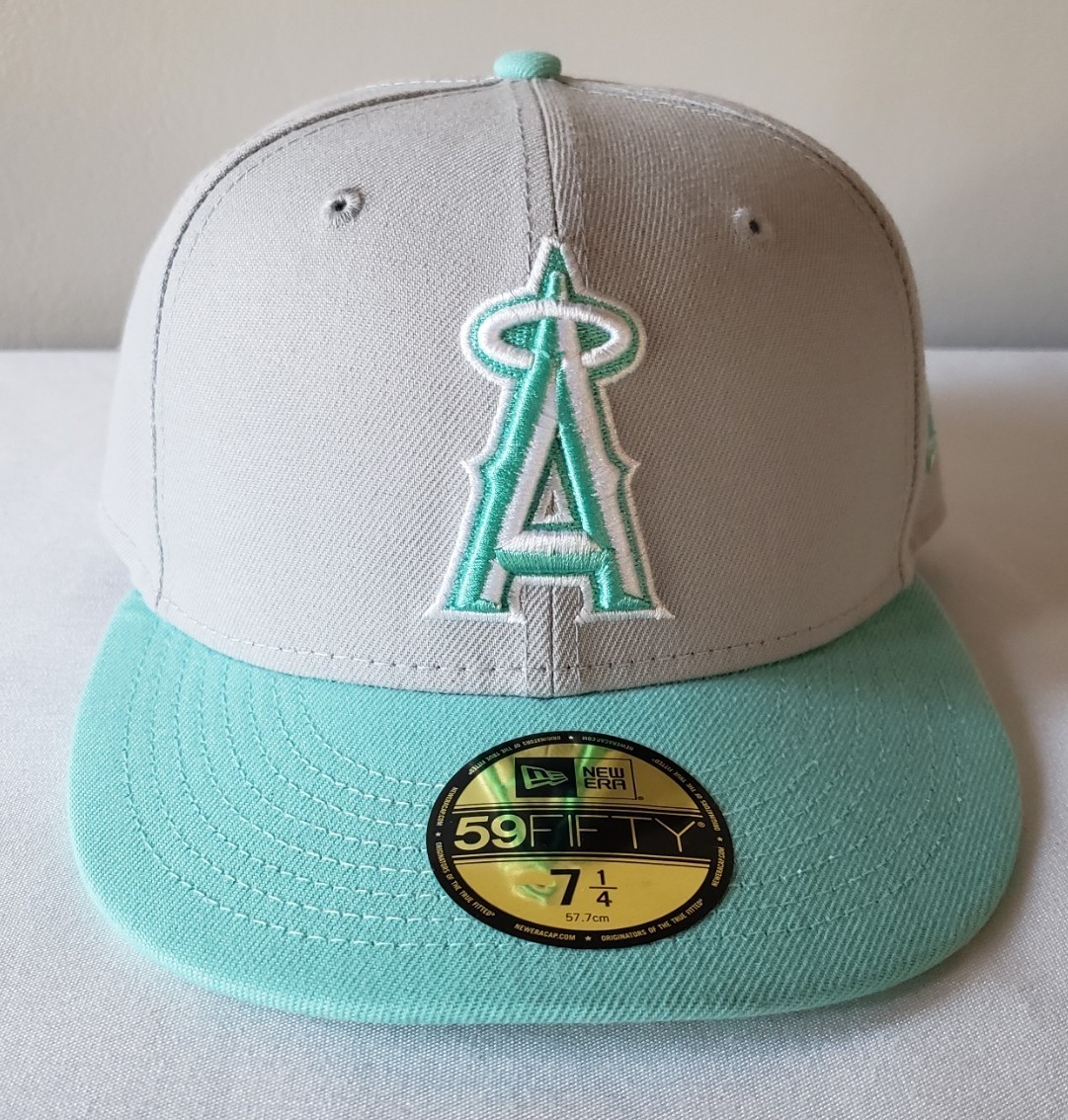 Los Angeles Angels New Era 59FIFTY Gray Turquoise Spring Color Pack Fitted 7 1/4