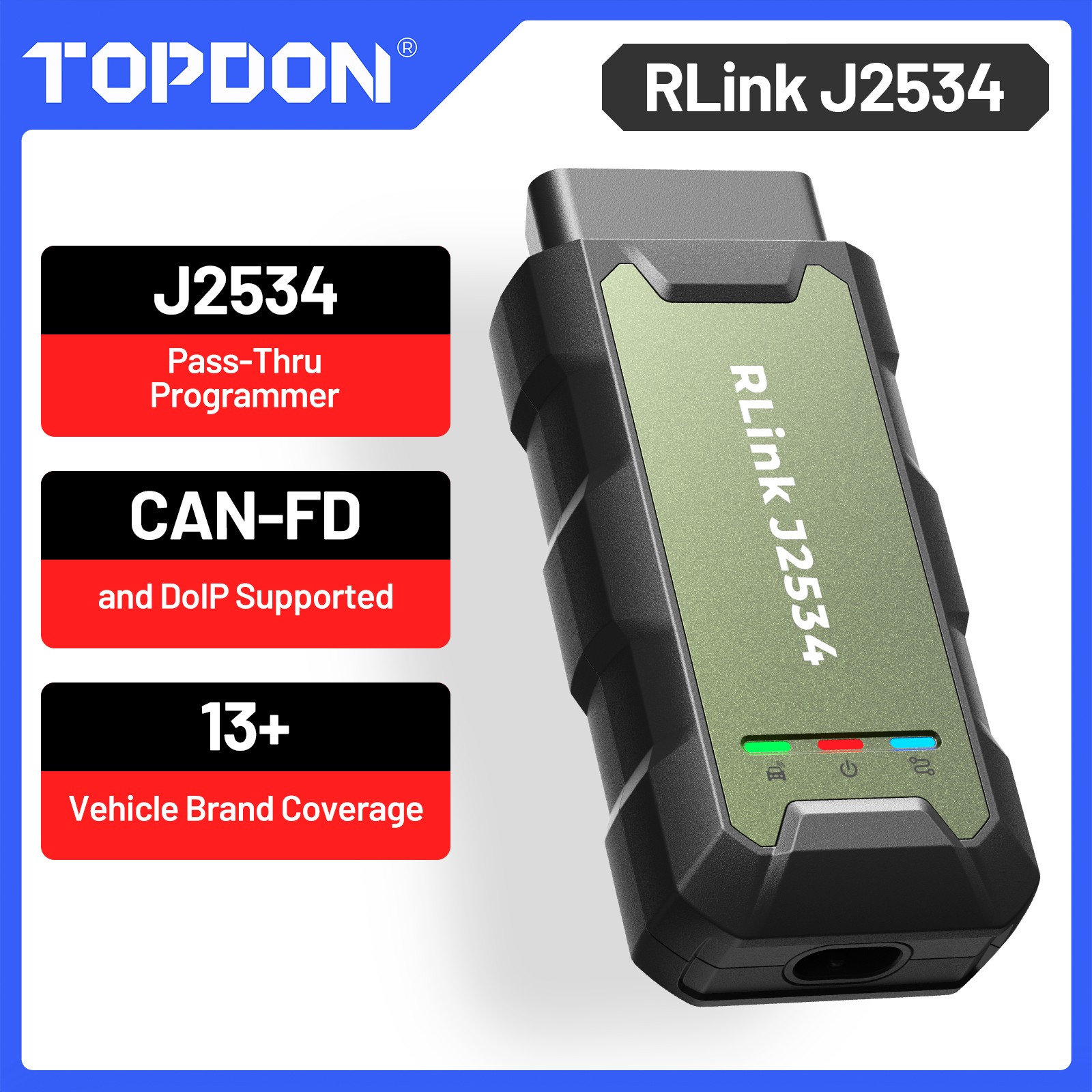 2026 NEW TOPDON RLink J2534 VCI Diagnostic Tool PROGRAMMER US Fast Ship