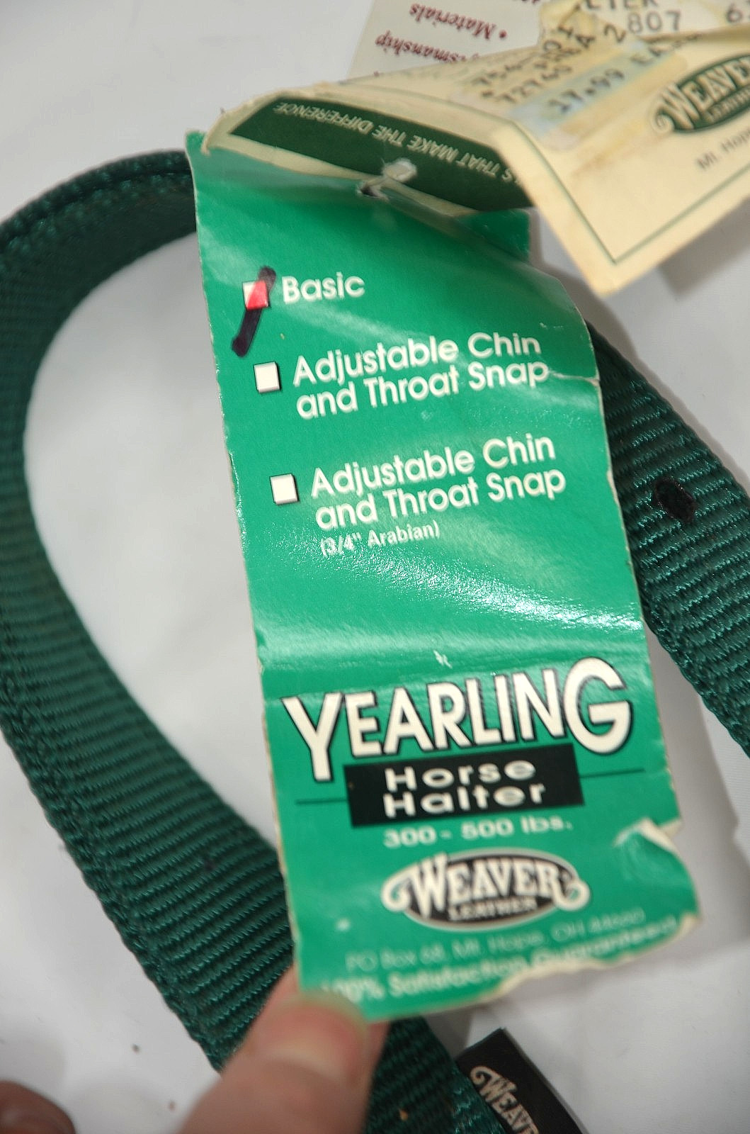 Weaver Small & Yearling Horses NYLON HALTERS NWT Adjustable 1" Blue Green Big D