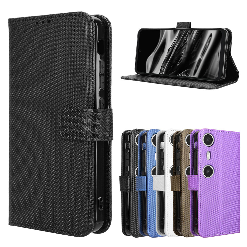 For XReal Beam Pro, Luxury Flip Leather Anti-slip Cover Wallet Stand Soft Case