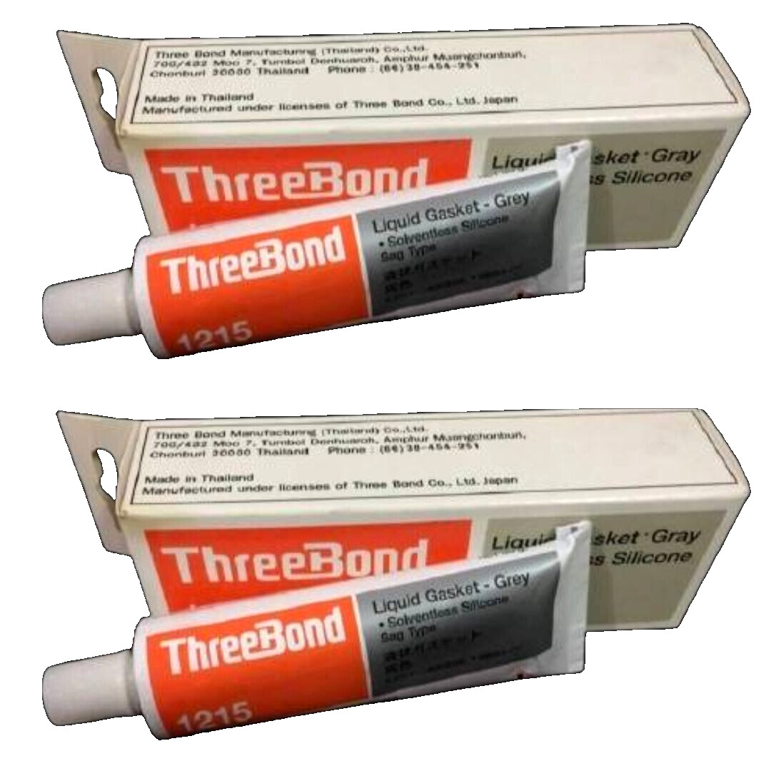 2xThreeBond 1215 Liquid Gasket Adhesive Gray Silicone Sag Type For Car Repair50g