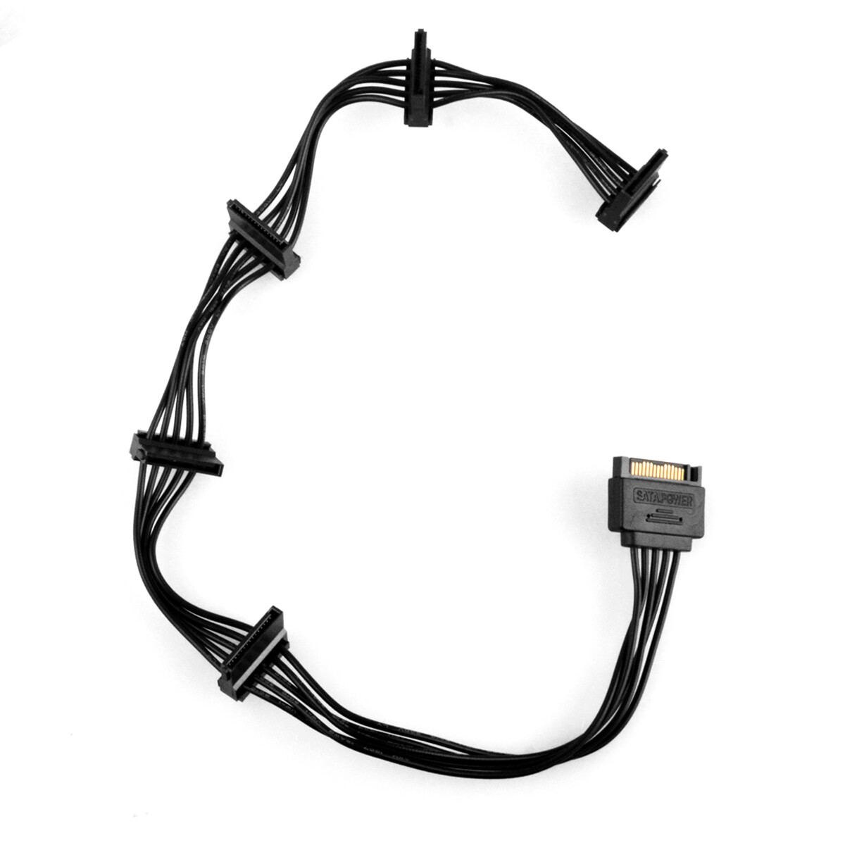 15 Pin SATA Power 1 Male To 5 Female Splitter Hard Drive Cable for HDD SSD