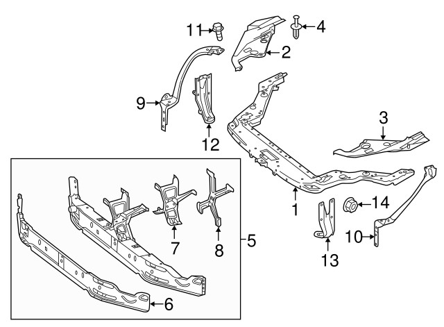 Front Upper Radiator Support Bracket For 2012-2016 Mercedes Benz SLK R172 SLK250