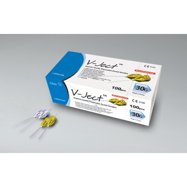 VERICOM V-JECT Superior Quality Disposable Dental Needle Sterile  30G -S-