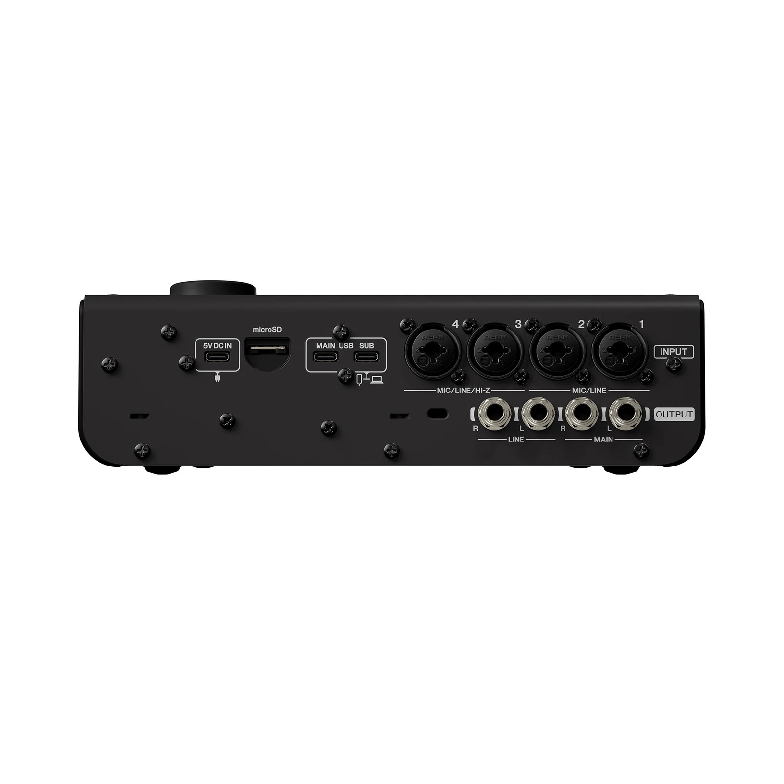 Yamaha URX44-B 6 in / 4 out dual USB-C Audio Interface, touchscreen, black