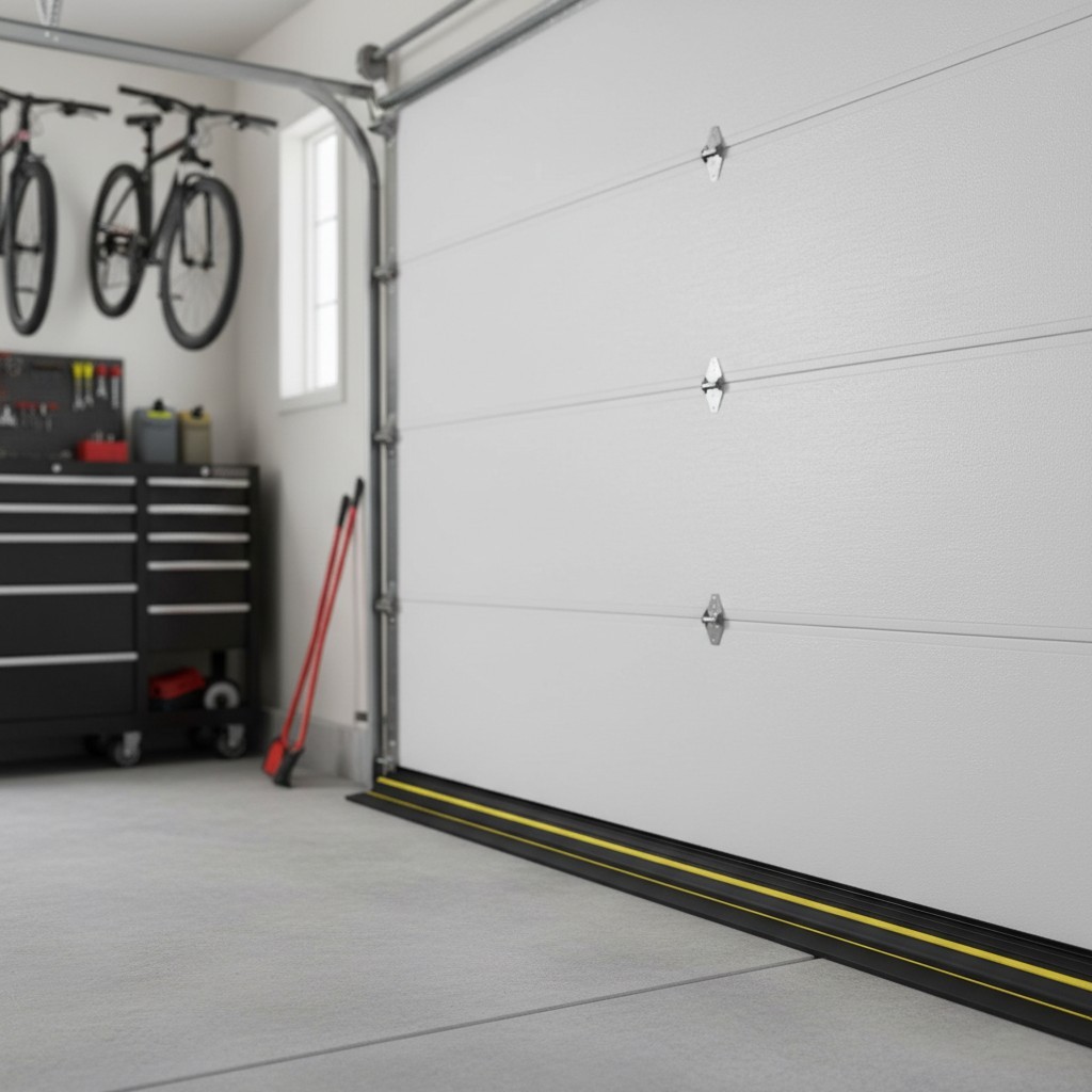 20FT Universal Weather Stripping - Rubber Garage Door Seal with Anti-Slip Ridges