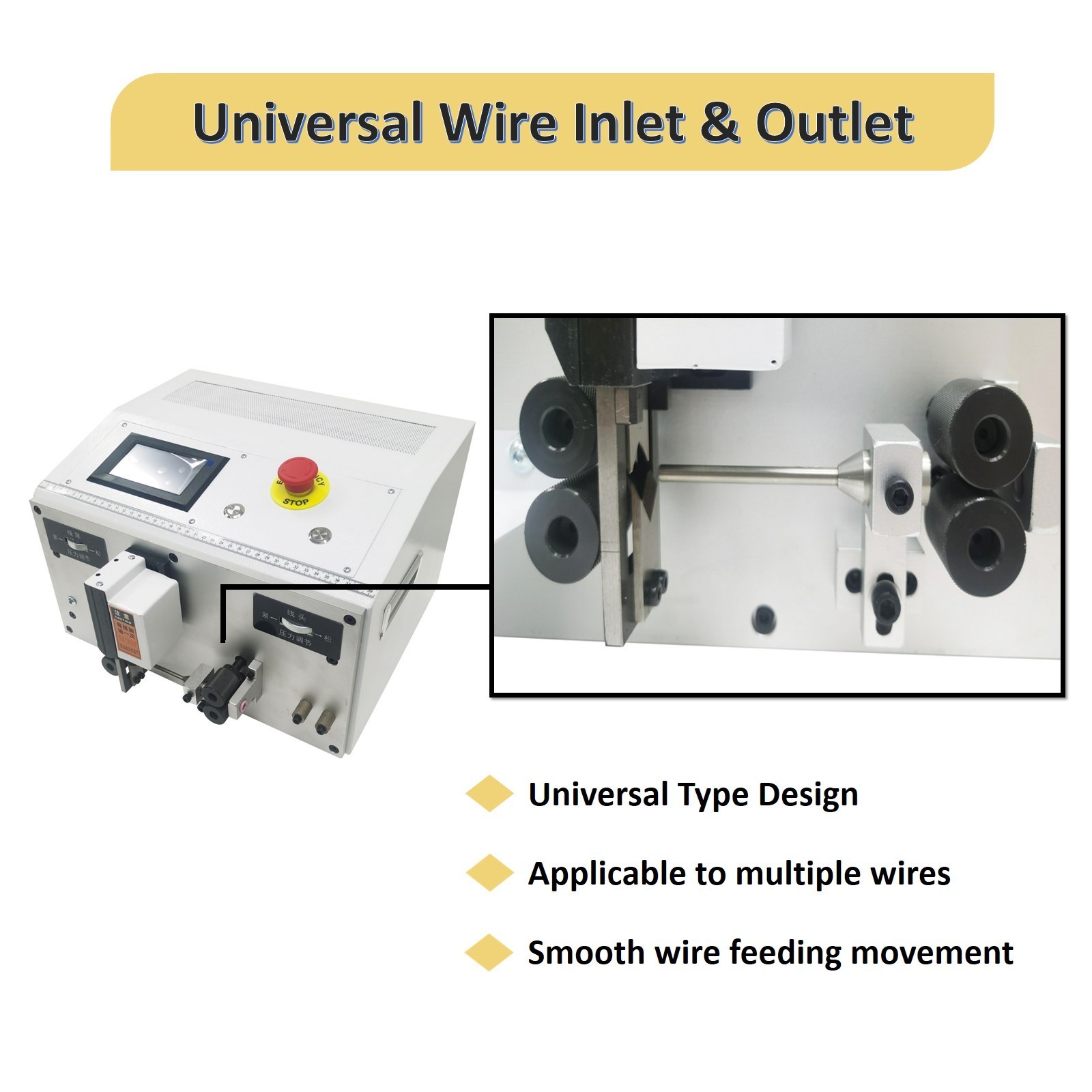 Automatic Computer Wire Stripper Cutter 110V BVR Single Wire Stripping Machine