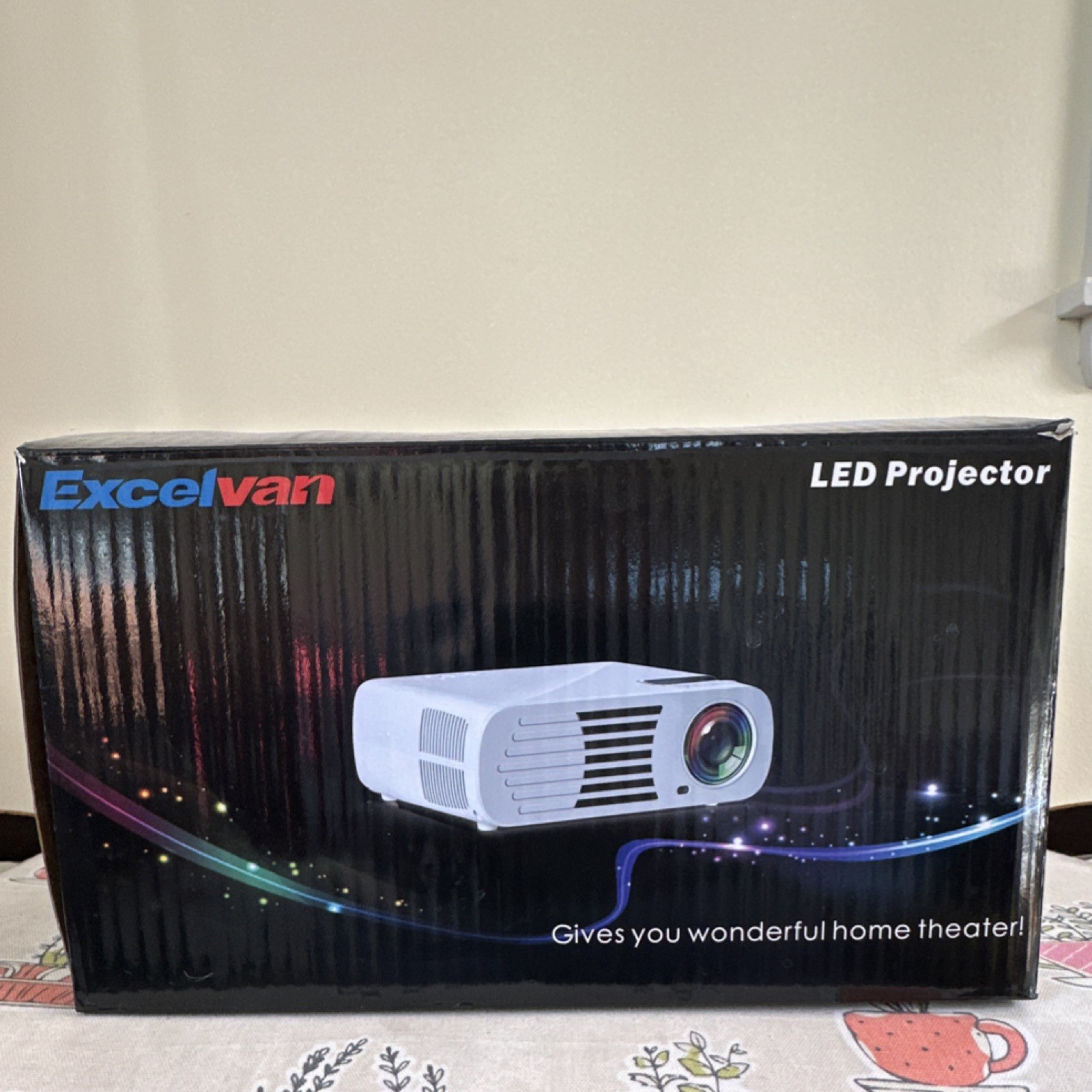 Excelvan EHD11 LED Home Theater Projector, 1080p, HDMI, VGA, USB, Black