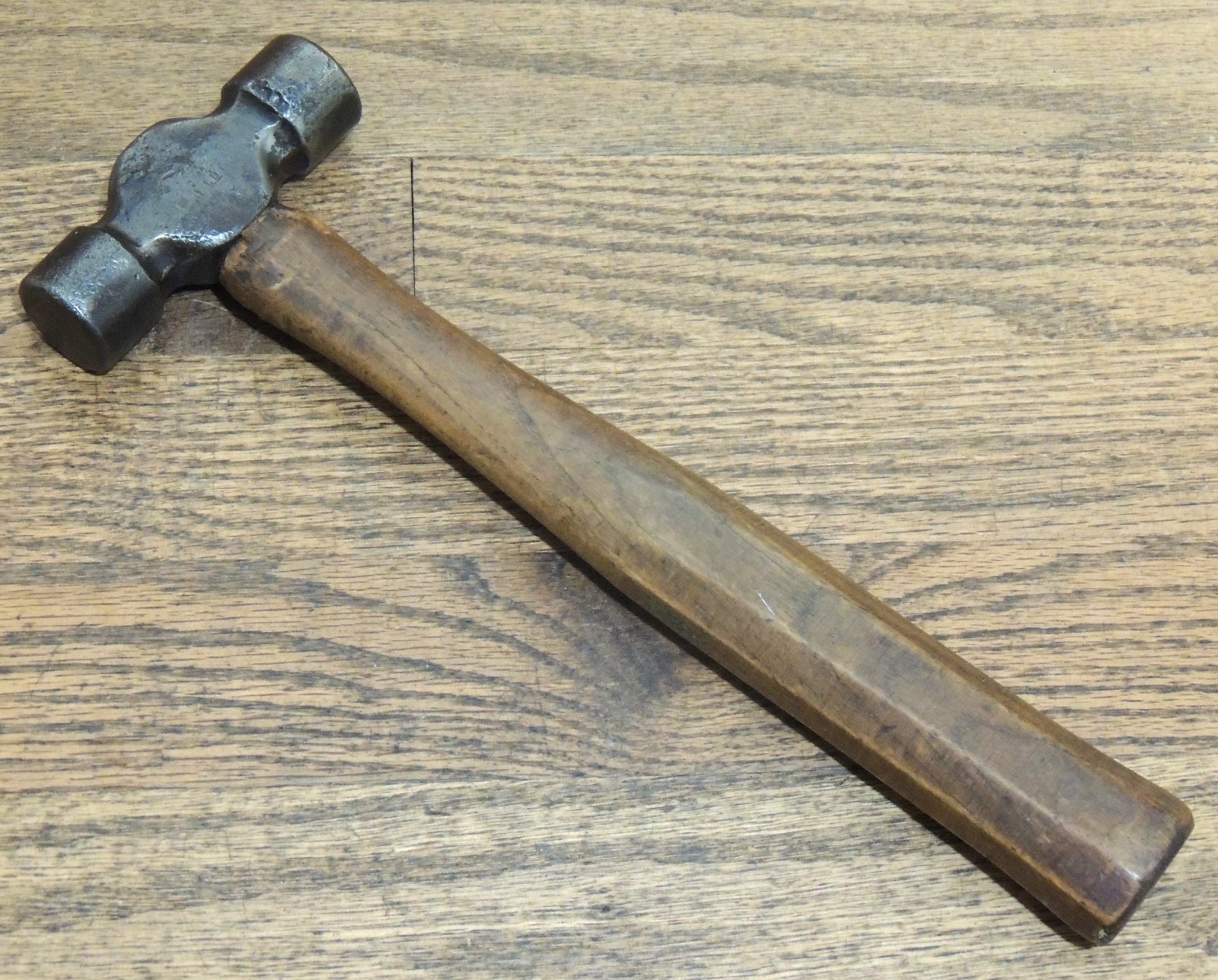 1 lb. HELLER U.S.A. FARRIER'S ROUNDING/TURNING HAMMER w/HORSE LOGO-ANTIQUE TOOL