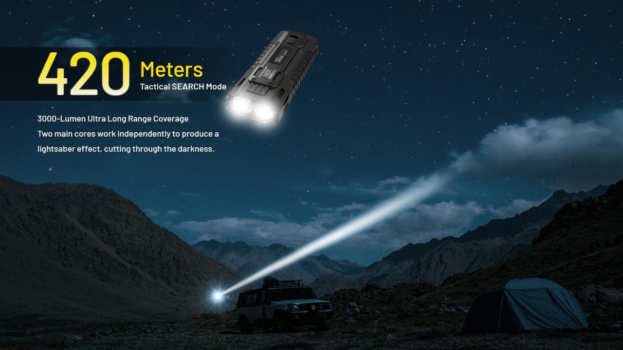 Nitecore EDC37 8000 Lumen Rechargeable Compact LED Tactical Flashlight