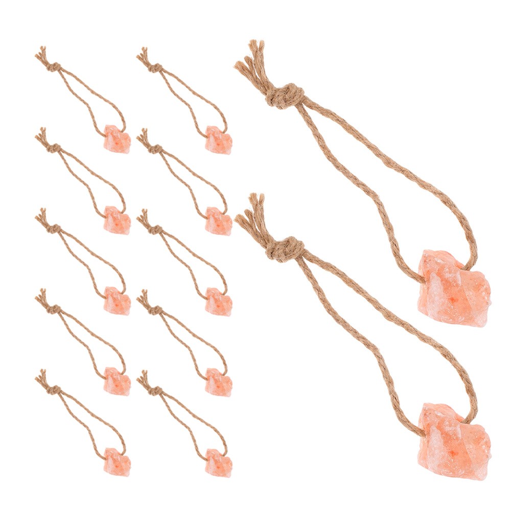 12pcs Natural Mineral Salt Blocks Livestock Salt Lick Chew Toys with Hanging