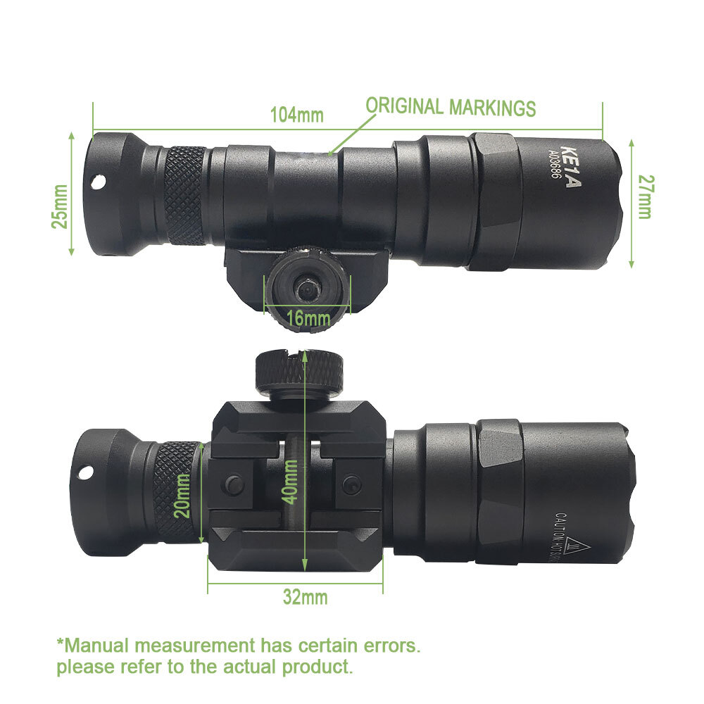 Tactical M300B Weapon Light Flashlight with Remote Control Pressure Switch - LED