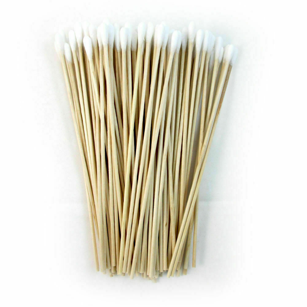 3" and 6" Cotton Tips Wooden Medical Swab Applicators Non-Sterile Q-TIP 100 bag