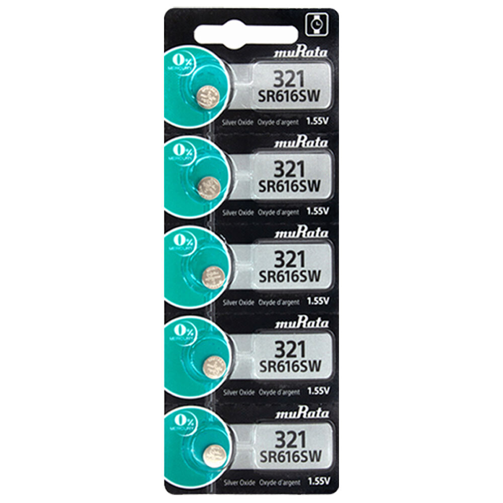 5 Murata Replaces Sony Silver Oxide SR616SW SR616W SR616 1.55V Watch Battery