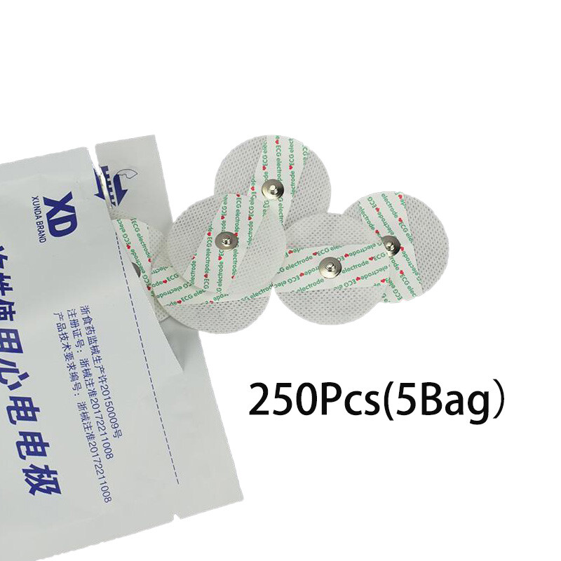 250Pcs Electrode Pads Snap On Replacement Accessories For ECG EKG Heart Monitor