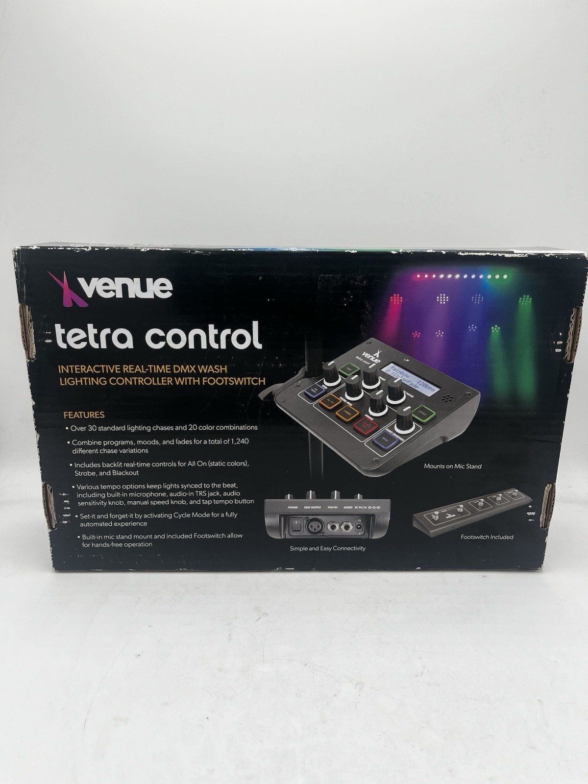 Venue Light Conductor Intuitive DMX Controller and Footswitch Black