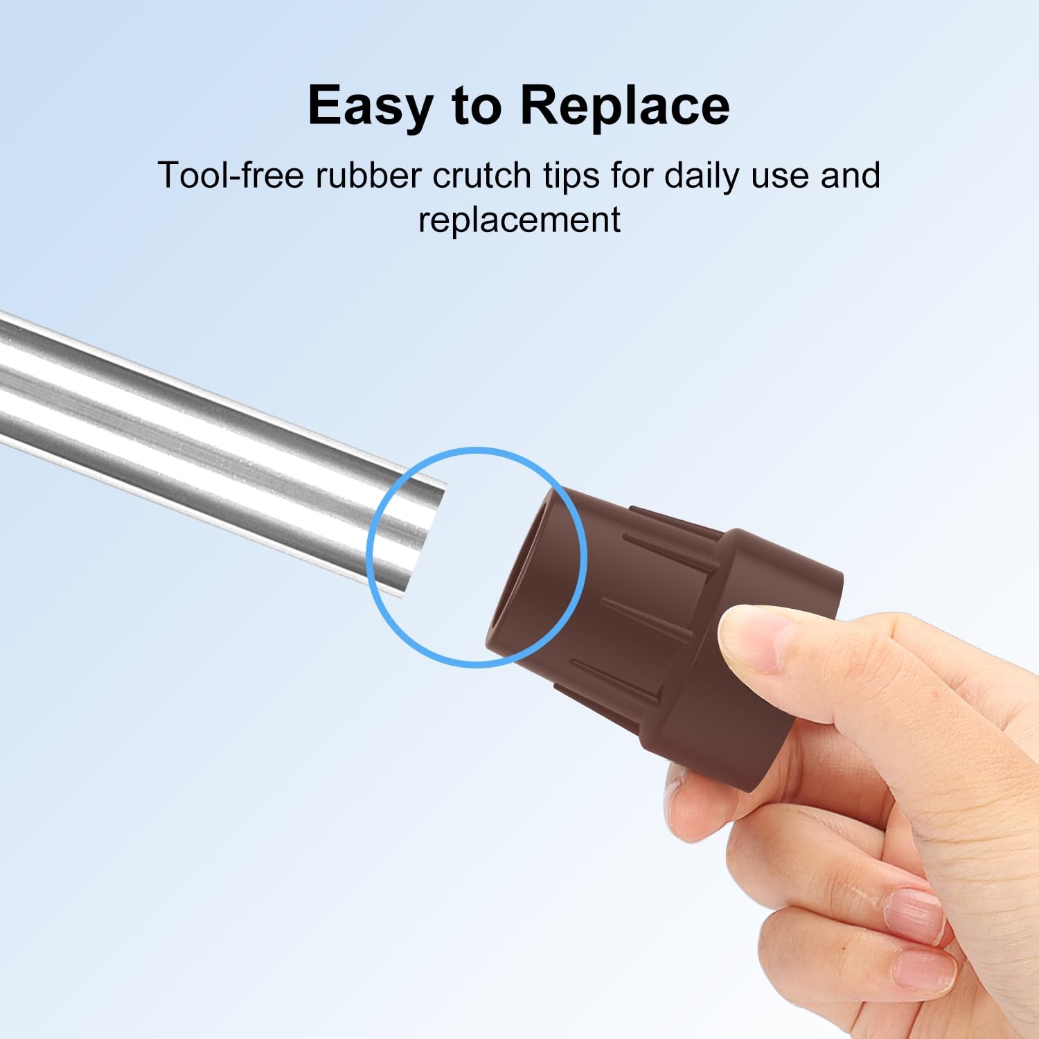 Cane Tips Rubber 4 Pack Replacement Feet for Walking Cane 1 Inch