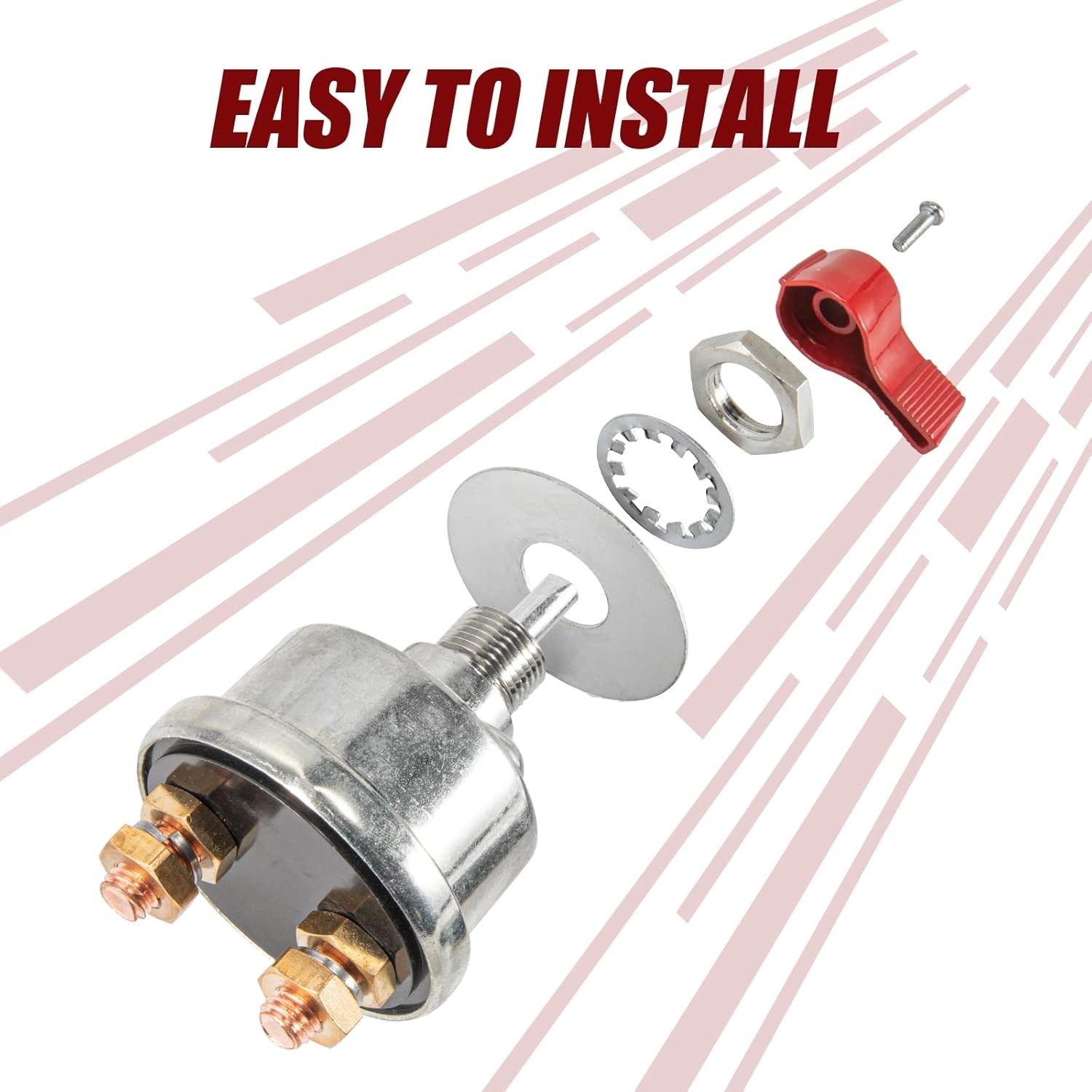 High Current Battery Disconnect Switch 300A, 12-24V Master Power Cut...