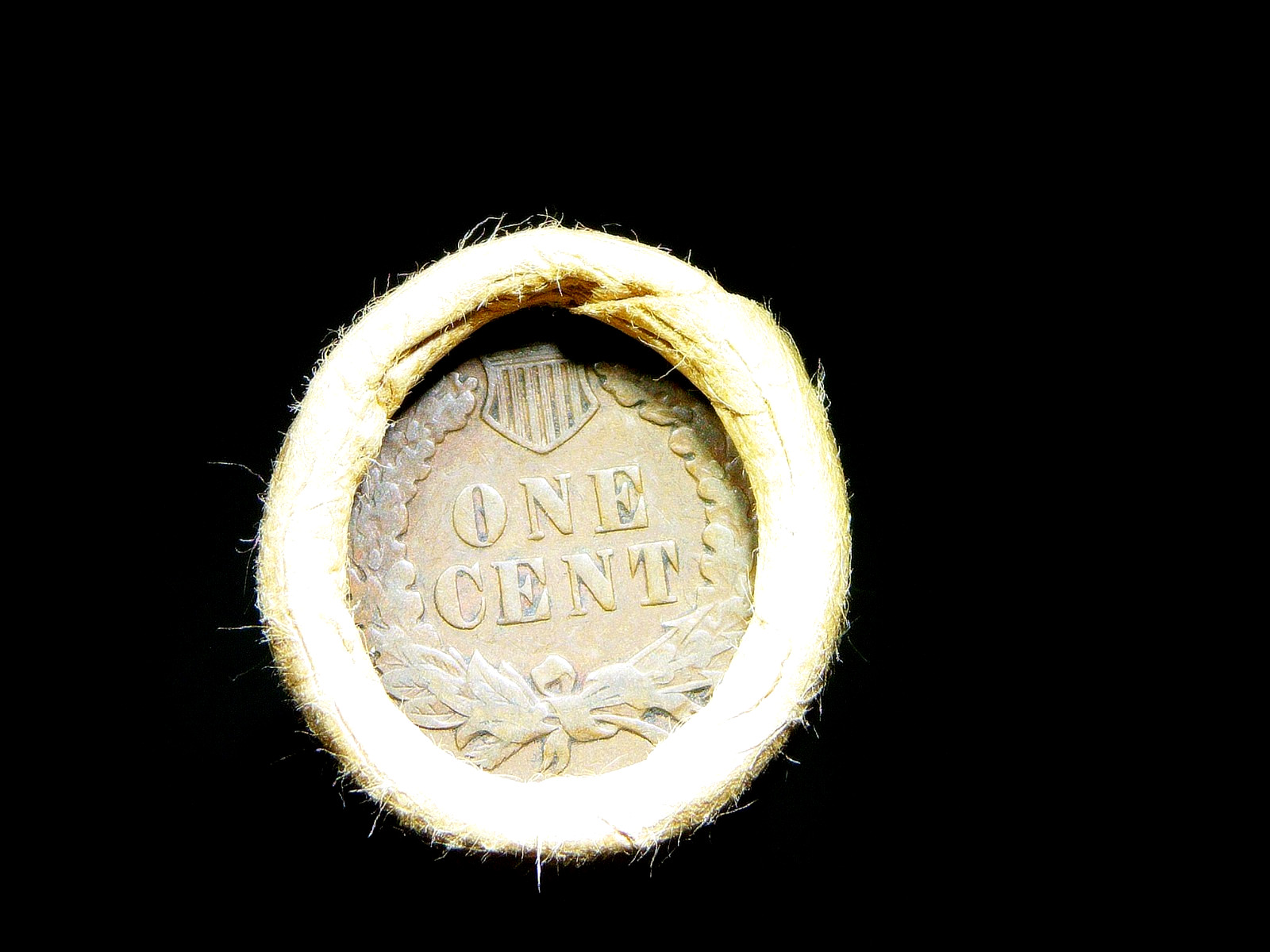 INDIAN HEAD WHEAT PENNY ROLL 1800'S 1900'S IN A MONTANA BANK BROWN WRAP 467