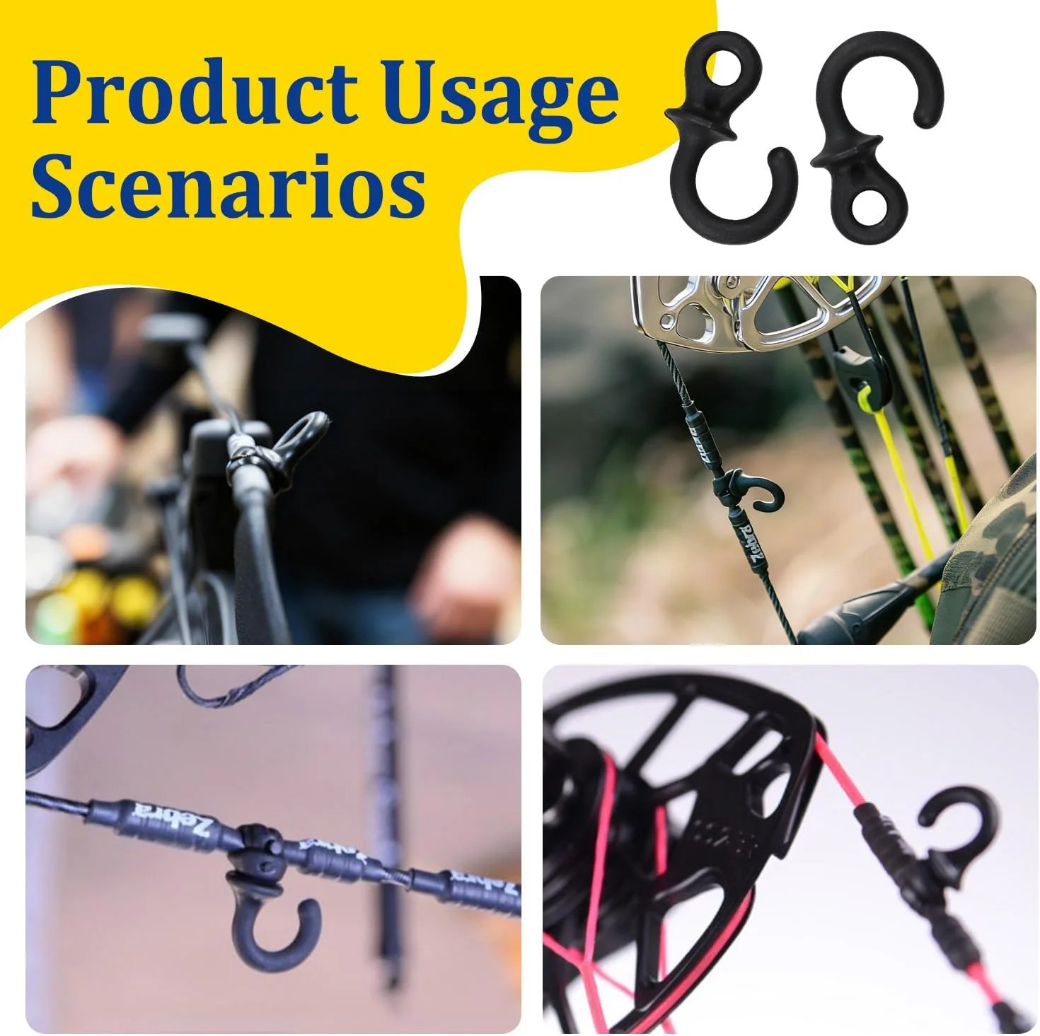 Monkey Tail Silencer Package, Bow String Stabilizer, Compound Bow String Silence