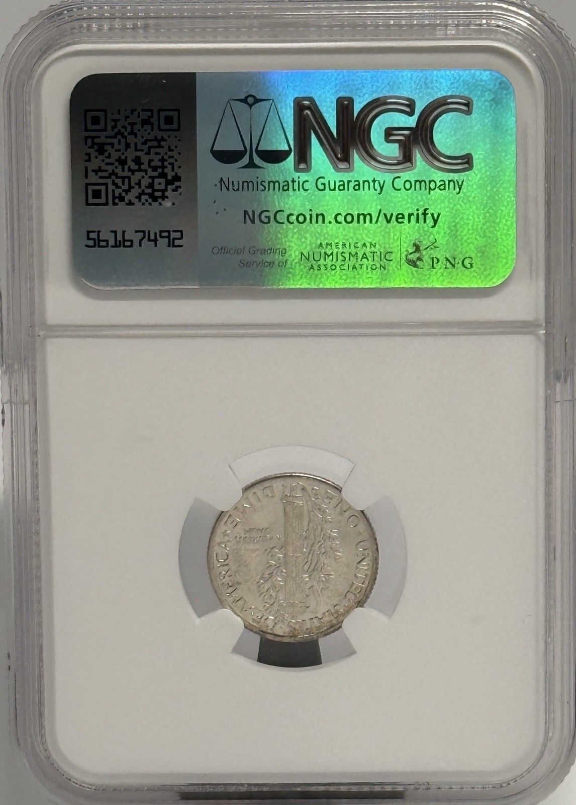 1937 D 10c NGC MS64 FB