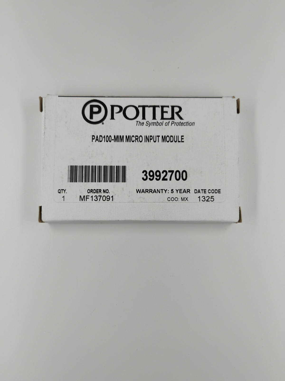 Potter PAD100-MIM Micro Input Module Device NEW