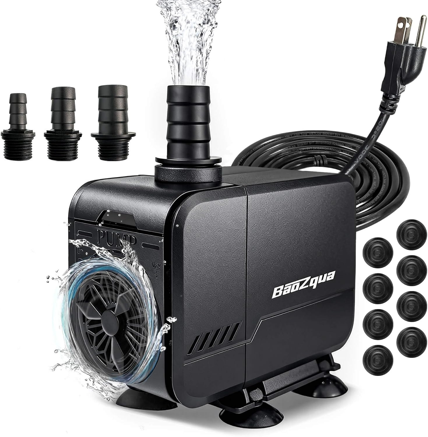 320GPH Submersible Water Pump, Quiet & Energy-Efficient Fountain Pump