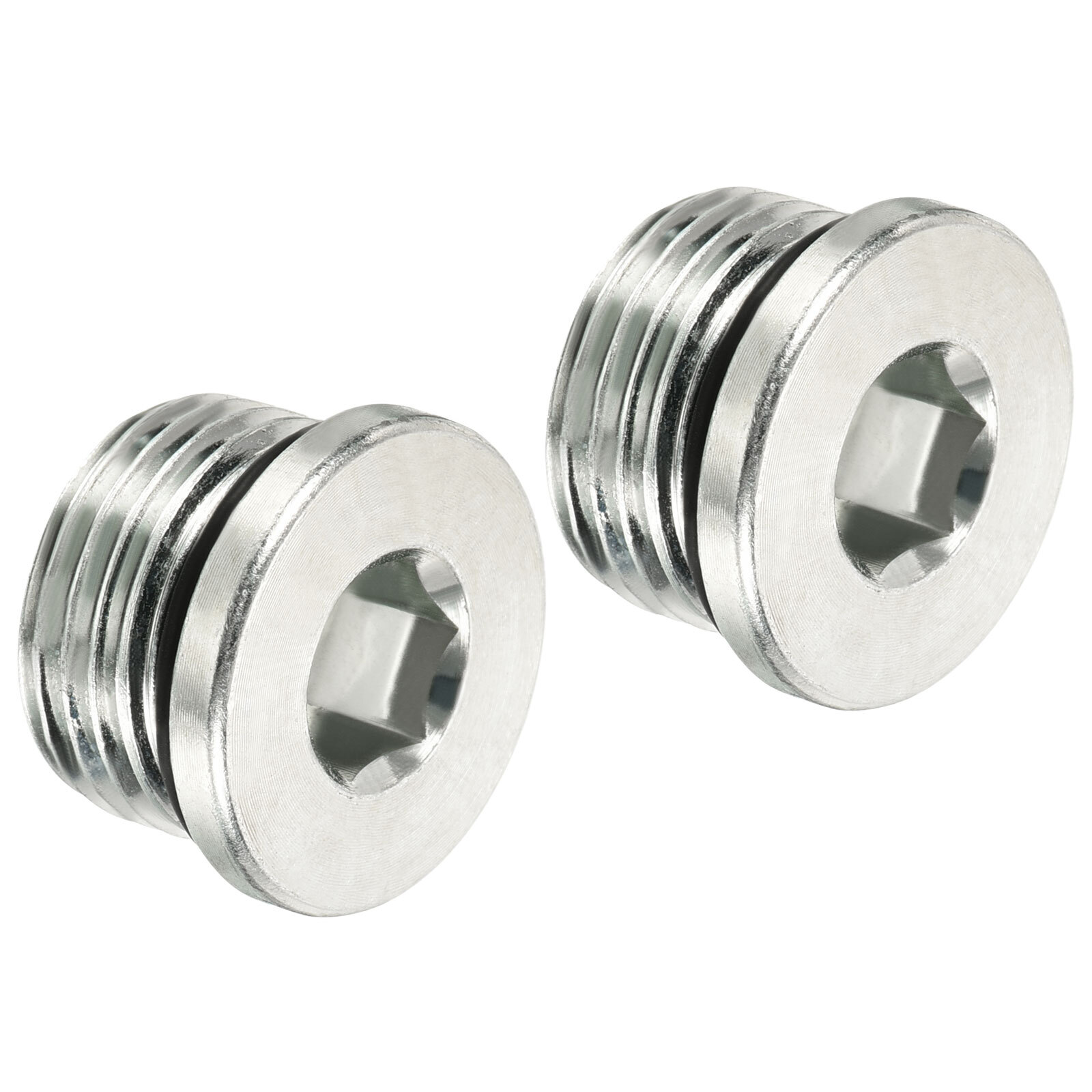 7/8-14UNF Hex Head Pipe Fitting Plug, 2 Pack Male Thread 45# Steel Plug