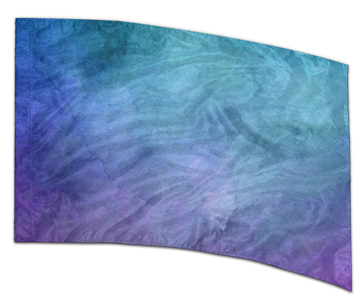 COLOR GUARD FLAGS ETHEREAL WASH SILKS - NEW - 36" x 54" Standard Curved