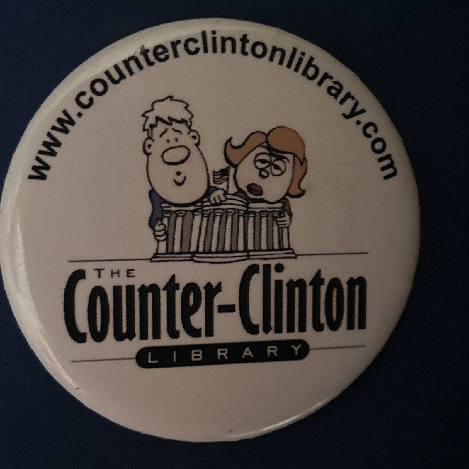 The Counter - Clinton Library 3” pinback button pin