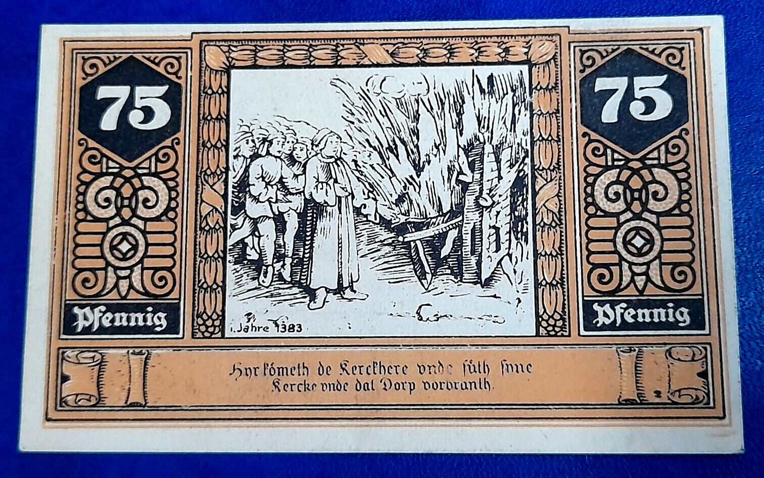 WILSNACK NOTGELD 75 PFENNIG 1922 EMERGENCY MONEY GERMANY BANKNOTE (31846)