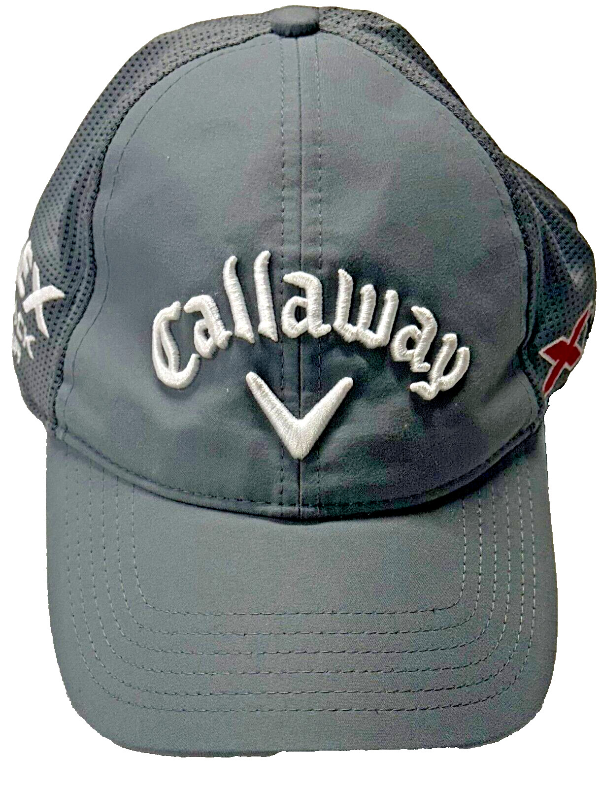 Callaway X Hot Hex Black Tour Odyssey Golf Hat Cap Strap Back Gray